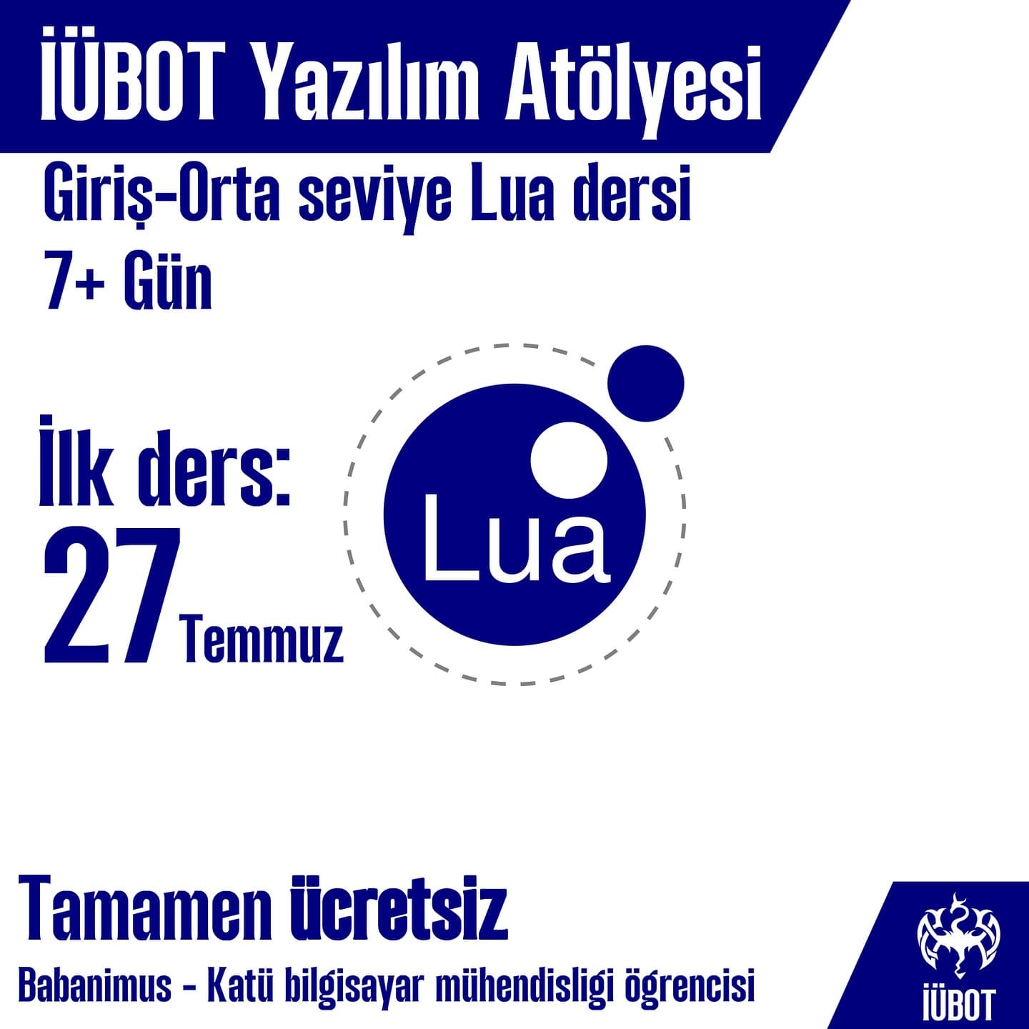 İÜBOT Yazılım Atölyesi